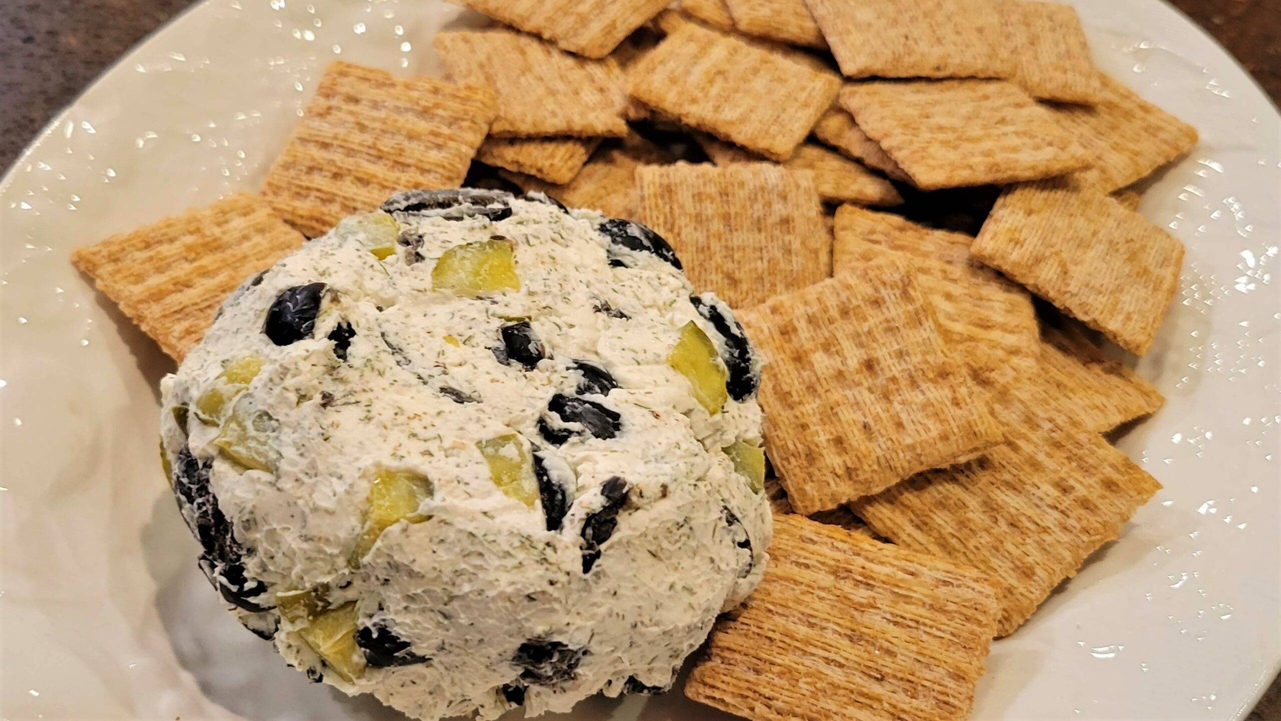 Olive Dill Pickle Cheese Ball Delicious Appetizer! Cheese Ball - Dining in with Danielle