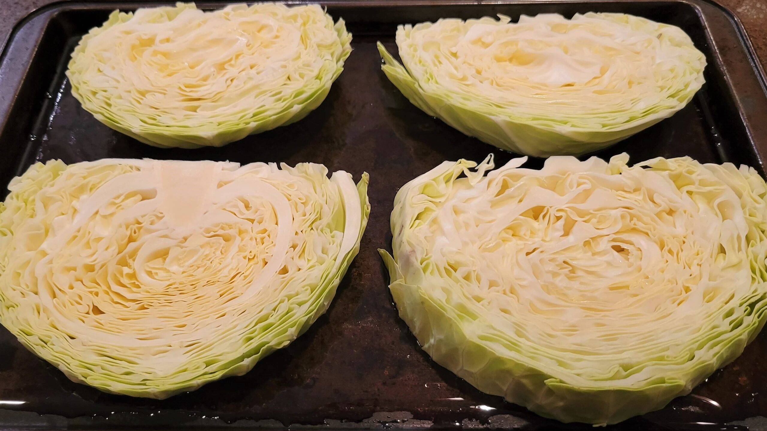Cabbage Steaks Cut for Roasted Soy Sauce Cabbage Steaks! Roasted Cabbage Steak - Dining in with Danielle