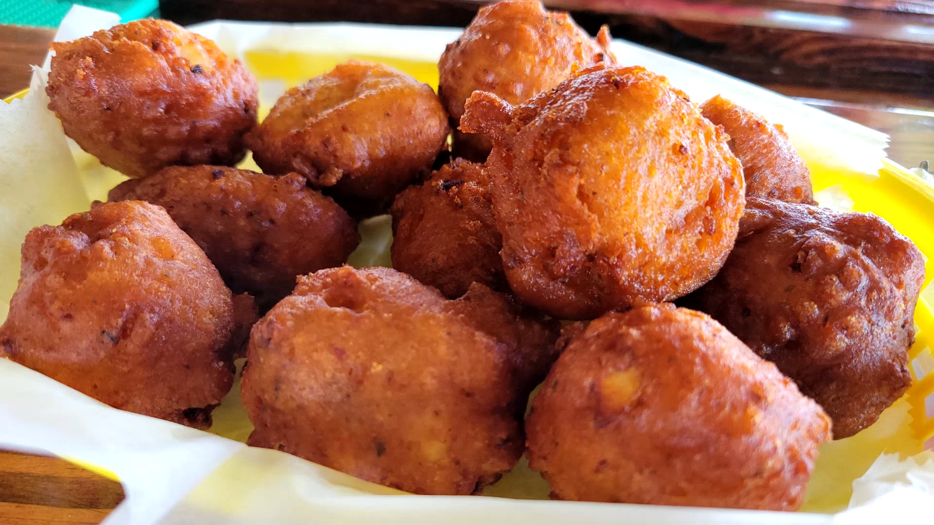 Lunch at Coop's Bar conch fritters