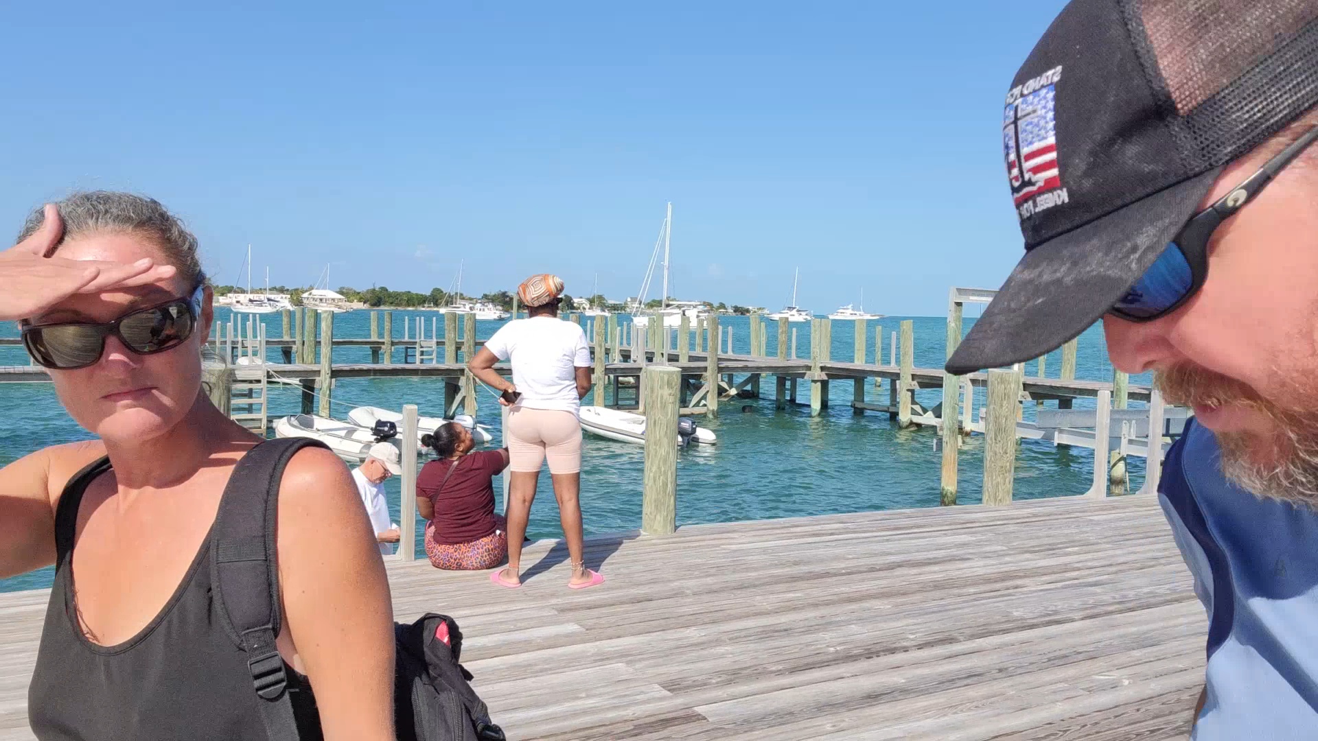 Provisioning in Marsh Harbor Dinghy Dock 