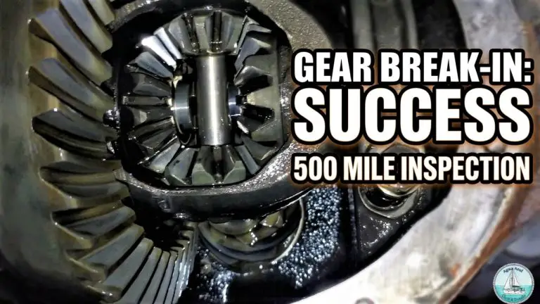 Forensic view of Jeep YJ ring gear and spider gears during 500-mile break-in inspection.